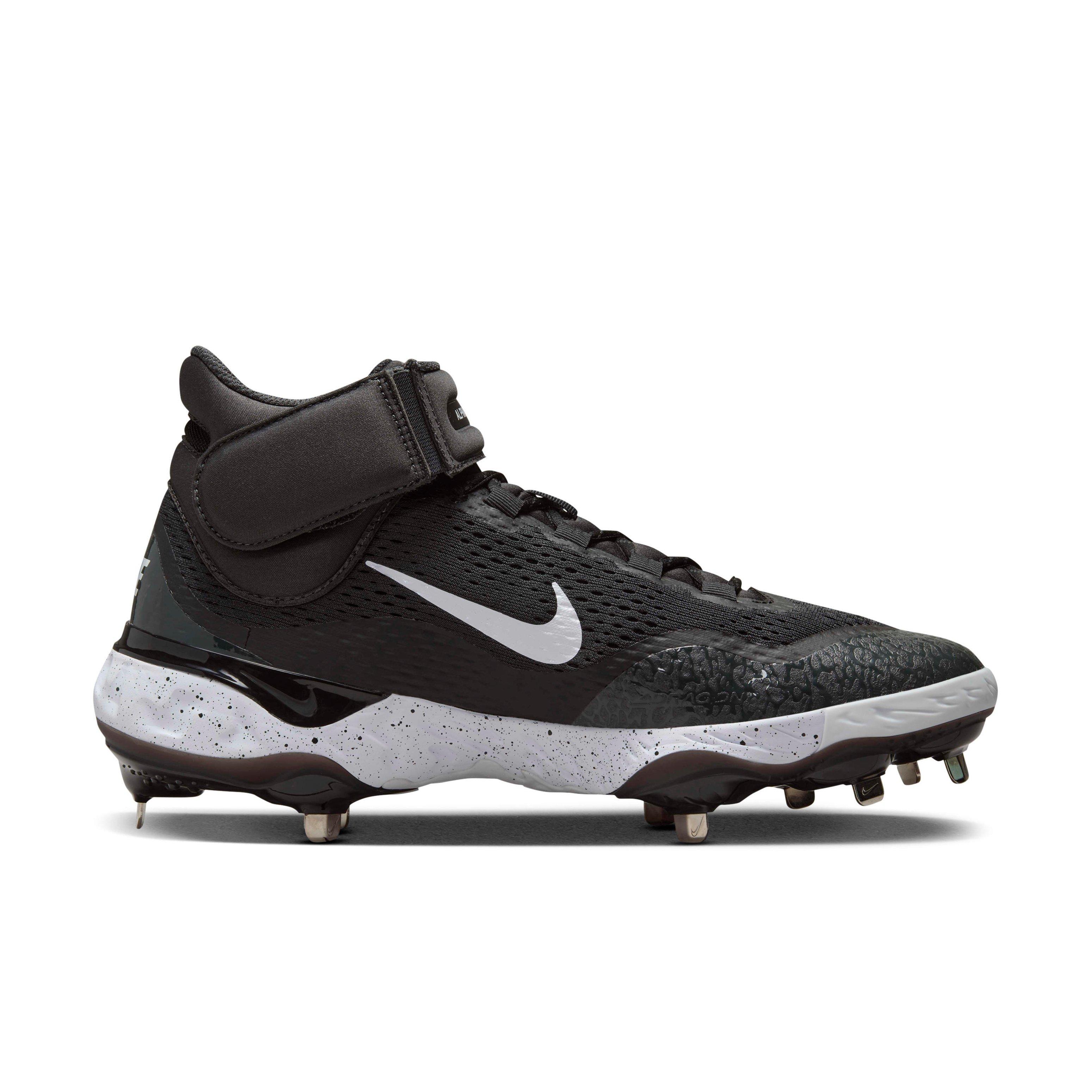 Nike Alpha Huarache Elite 4 Mid "Black/Dark Smoke Grey/White" Men's Baseball Cleat
